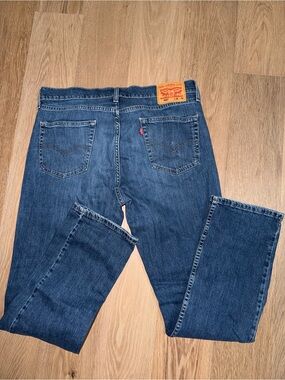 Levi's Men's 514 Dark Blue Straight Jeans with Red Tab